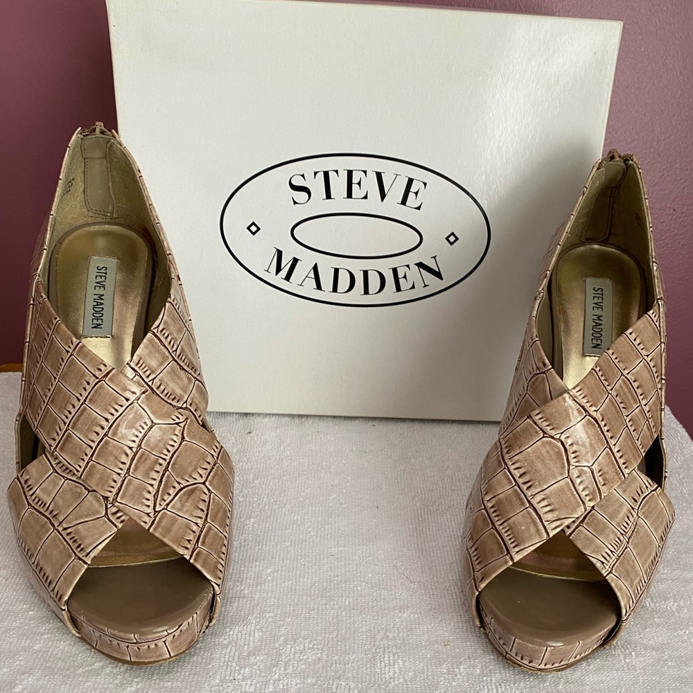 Steve Madden open-toe manmade heel
